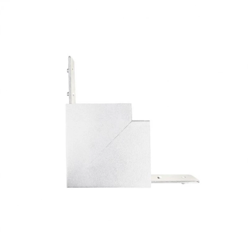 Connector L Μαγνητικής Ράγας Επιφανειακός Κάθετος 48V Magnetic Viokef  02/0313 Λευκό