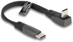DELOCK καλώδιο USB-C 80750  60W  flat  γωνιακό  480 Mbps  14cm  μαύρο