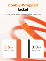 CABLETIME καλώδιο USB-C CT-CM240-ZSO1  240W  480Mbps  1m  πορτοκαλί