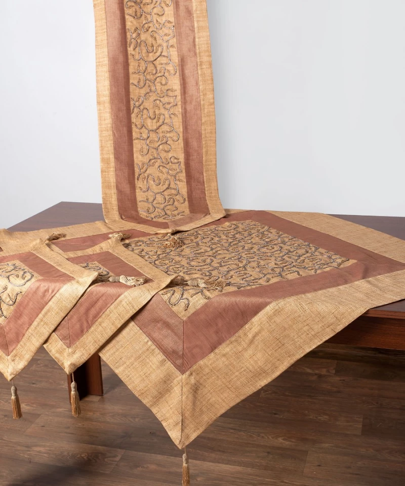 Σετ 4 τεμαχίων (100cm x 100cm, 40cm x 130cm, 2x40cm x 40cm) Άρτεμις Μπεζ - -