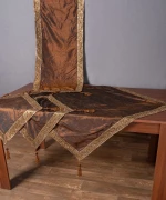 Σετ 4 τεμαχίων (100cm x 100cm, 50cm x 150cm, 2x50cm x 50cm) Αθηνά Καφέ - -