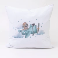 Μαξιλάρι Διακοσμητικό Printed Aviator Λευκό 45 x 45 cm