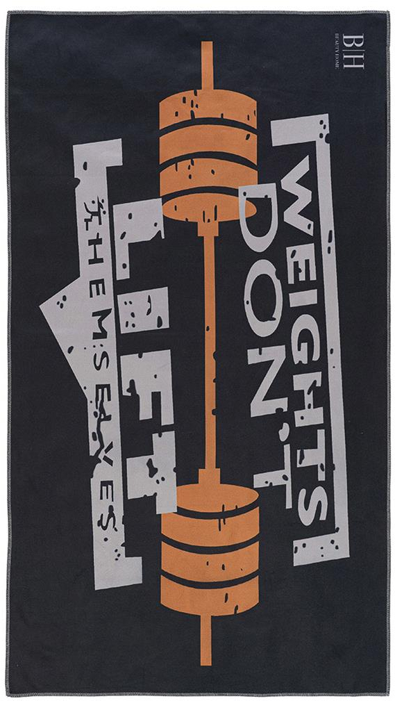 Πετσέτα γυμναστηρίου Art 2243 50x90 Μαύρο,Γκρι   - -