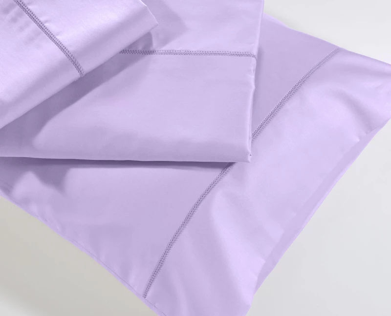 Μεμονωμένα σεντόνια Down Town Solid Colours S250/16 Lilac Βαμβακοσατέν  - Υπέρδιπλο 245x280