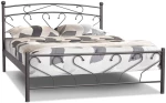 Μεταλλικό κρεβάτι Metal Casa Σύρος Εκρού 100 x 200