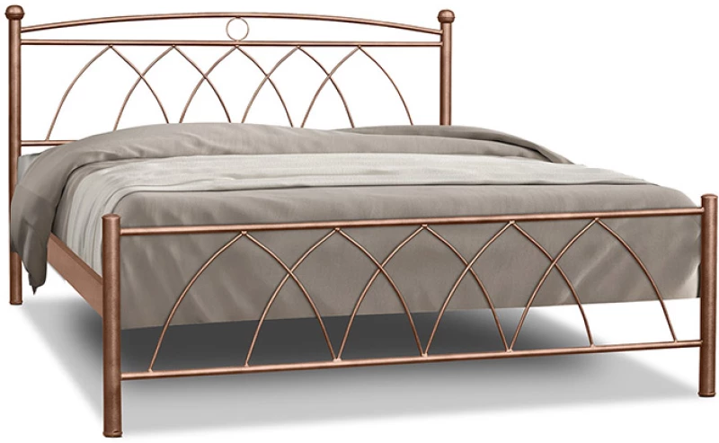 Μεταλλικό κρεβάτι Metal Casa Μύκονος Καφέ 120 x 200