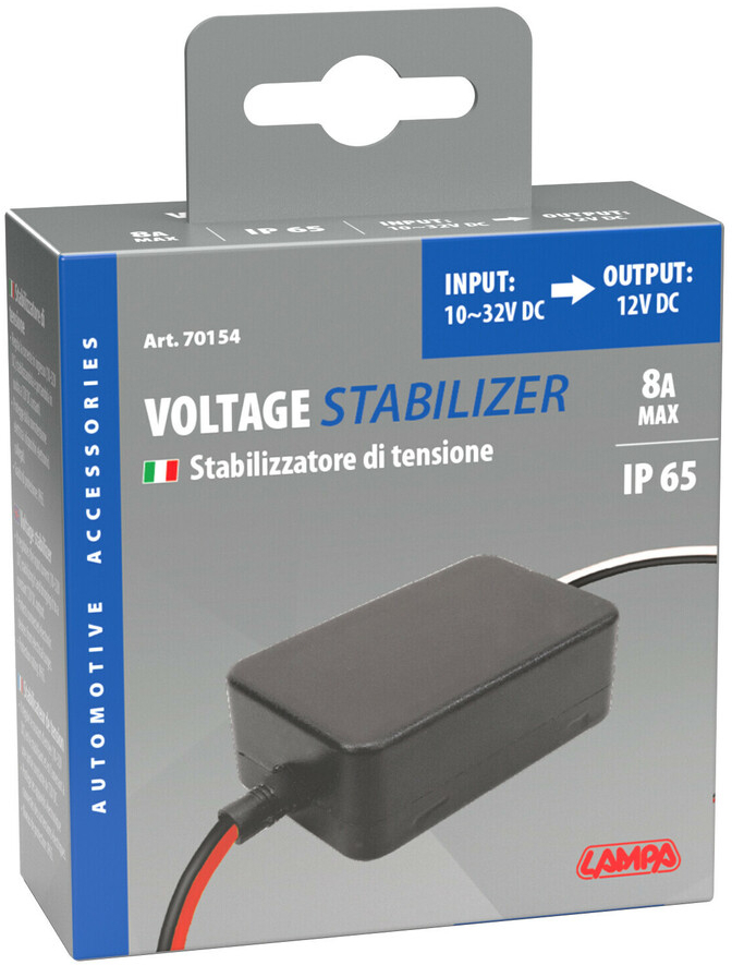 Lampa ΣΤΑΘΕΡΟΠΟΙΗΤΗΣ ΤΑΣΗΣ 10-32V DC-12 DC 8A 55x35x20mm IP65 LAMPA - 1 ΤΕΜ. L7015.4