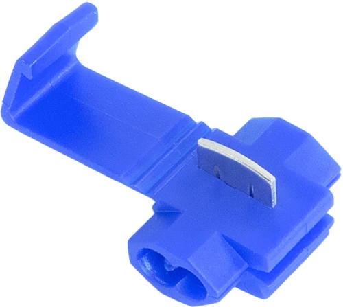 GloboStar® 81648 Cable Terminal - Κλέφτης Ρέυματος από Καλώδιο Max 15A - Μπλε - Μ2 x Π3 x Υ1.5cm - Πακέτο 20 Τεμαχίων