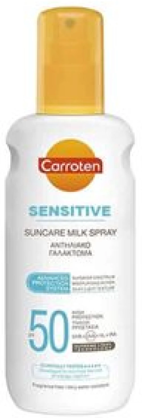 Carroten | Sensitive Suncare Milk Spray 4D | Protection SPF50+ | Αντηλιακό Γαλάκτωμα Σώματος σε Spray | 200ml