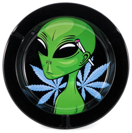 Μεταλλικό Τασάκι - Σχέδιο Alien Leaf