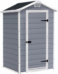 Πλαστική Αποθήκη Κήπου 4x3 Keter 128x94x196cm Manor 17192190 Γκρι