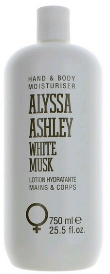 Alyssa Ashley White Musk Hand & Body Moisturiser Body Lotion 750ml