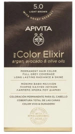 Apivita My Color Elixir Μόνιμη Βαφή Μαλλιών Χωρίς Αμμωνία - 5.0 Καστανό Ανοιχτό