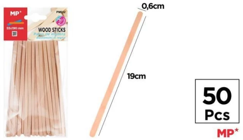 Μπάλσα στρόγγυλη 19cm MP φυσικό χρώμα 6mm 50τμχ PM032