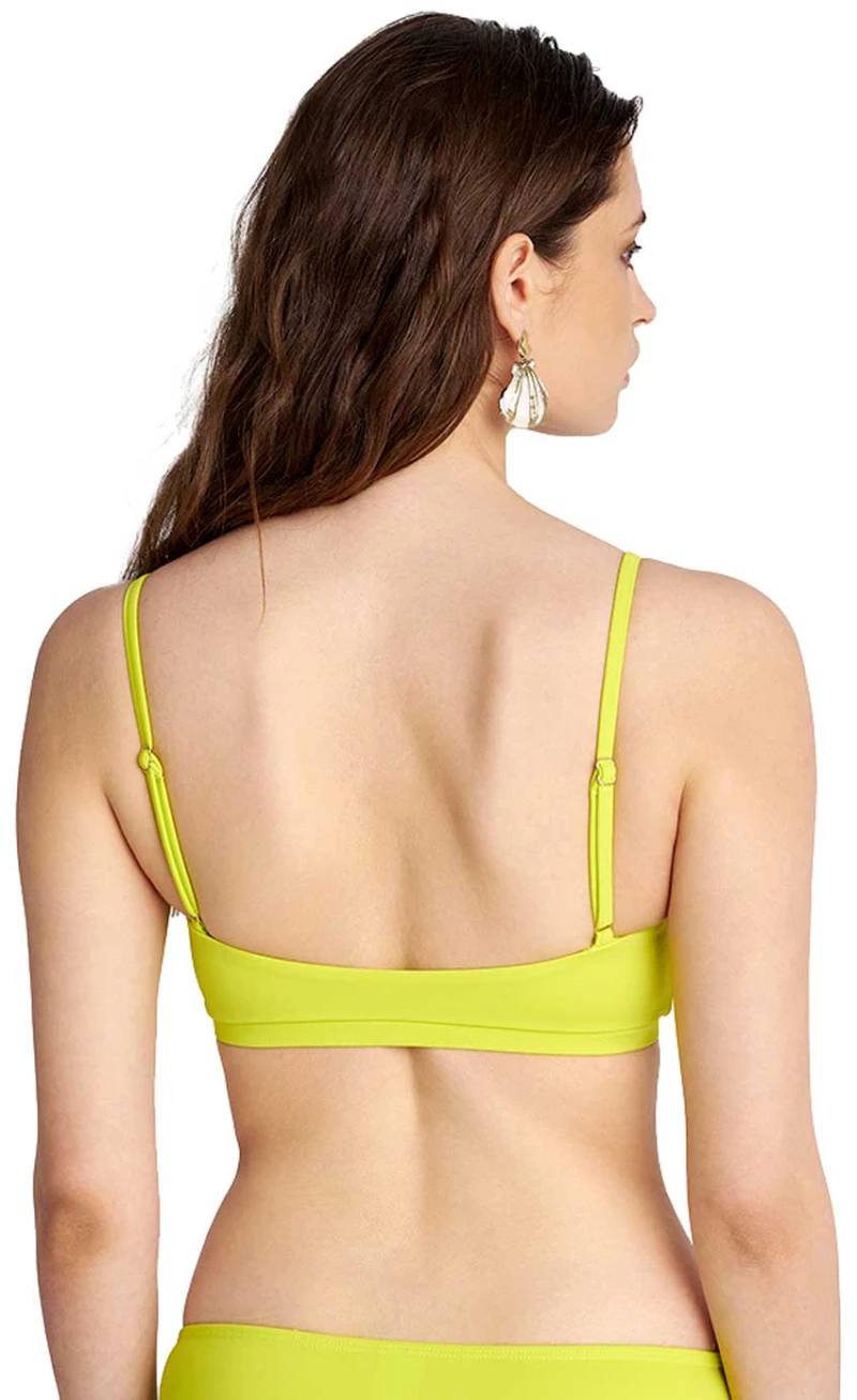Blu4u Μαγιό Bikini Τοπ "Solids" Τύπου Μπουστάκι - Λαχανί