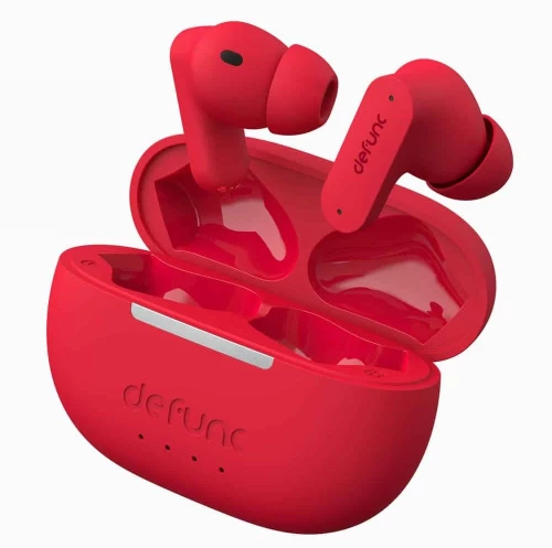Defunc True ANC Bluetooth Ασύρματα Ακουστικά με Active Noise Cancellation - Κόκκινο