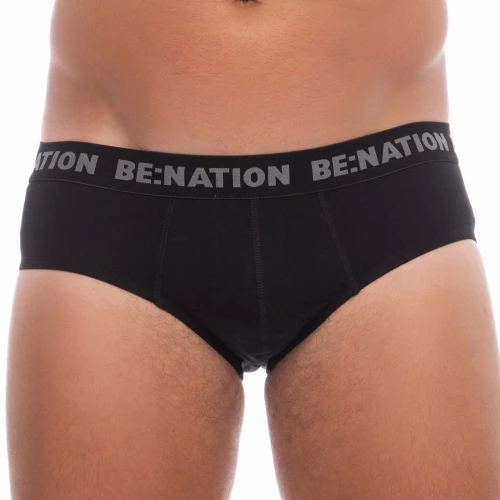 BENATION 3 PACK MENS BRIEF 09302302-01 BENATION Μαύρο