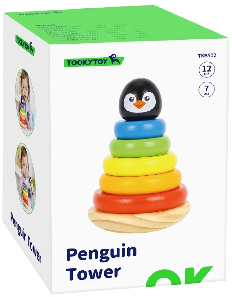 TOOKY TOY ΞΥΛΙΝΟΣ ΠΙΓΚΟΥΙΝΟΣ ΠΥΡΑΜΙΔΑ TKB502