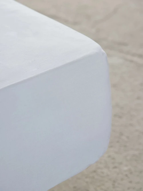 Σεντόνι Μονό (160x260) Superior Satin White βαμβακοσατέν nima