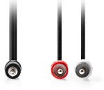 Καλώδιο ήχου 3,5mm stereo αρσ. - 2x RCA αρσ., 3.00m NEDIS CAGL22200BK30