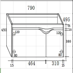 Σετ Επίπλου DIVA 80 cm PLYWOOD χρ. ΑΝΘΡΑΚΙ 9SDIV080ANTH
