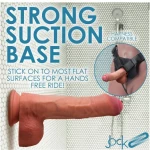 DILDO PENIS WITH TESTICLES DOUBLE DENSITY UNCUT FLESH