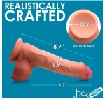 DILDO PENIS WITH TESTICLES DOUBLE DENSITY UNCUT FLESH