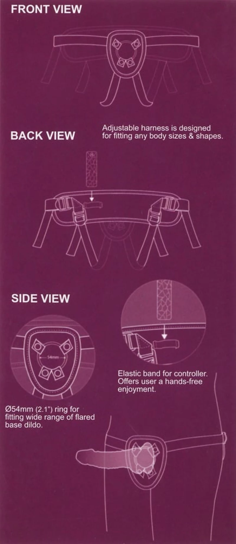 SEXXBIAN 6" VIBRATING DONG & HARNESS
