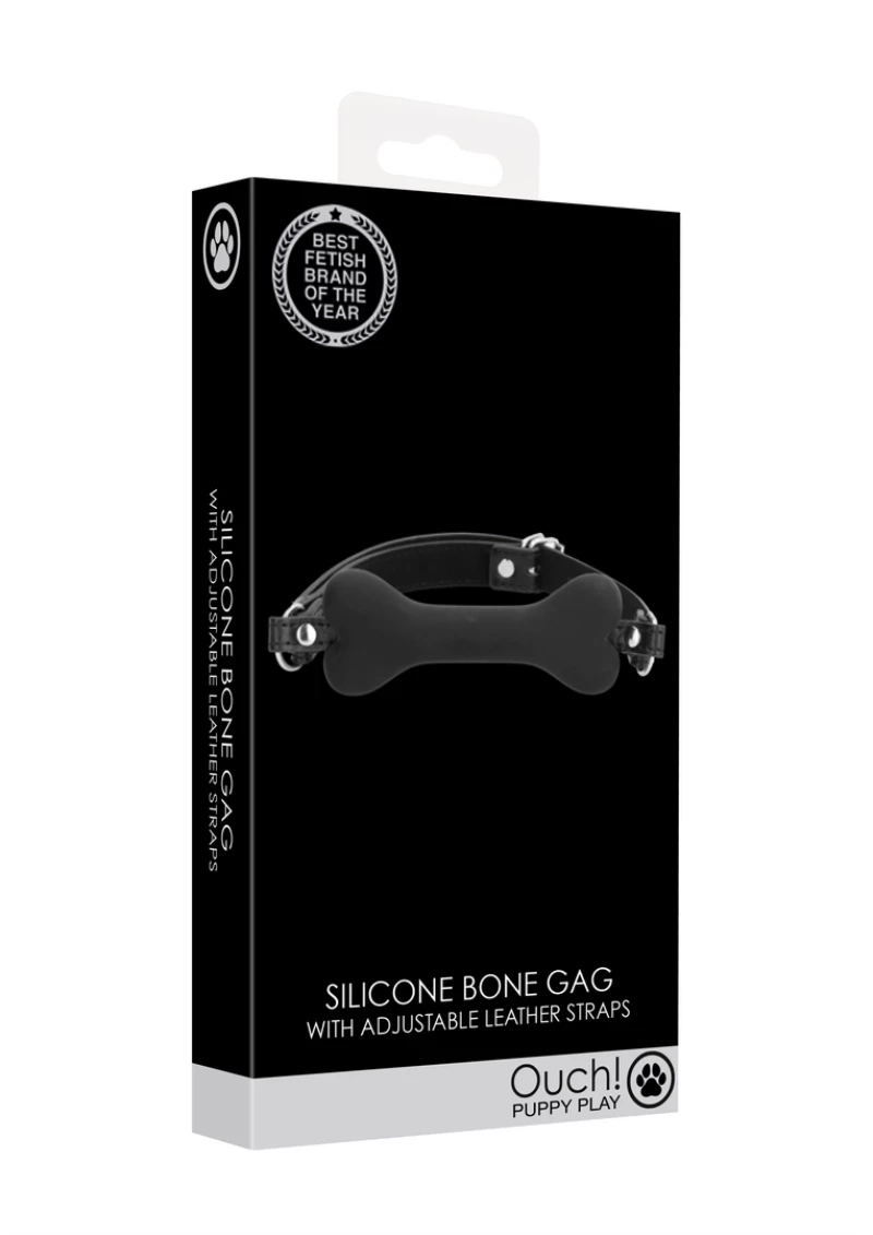 Ouch Silicone Bone Gag Black