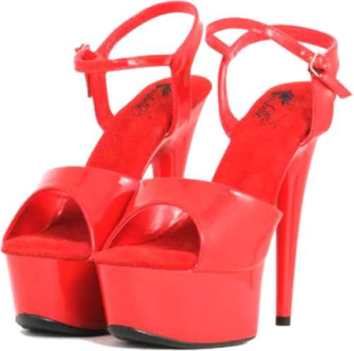 Red Patent Pump Sandals