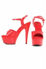 Red Patent Pump Sandals