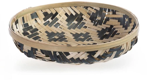 ΔΙΑΚΟΣΜΗΤΙΚΟ ΠΙΑΤΟ 36x36x7 (ΣΤΡΟΓΓΥΛΟ) (HANK NATURAL-BLACK) - NEF NEF HANK NATURAL-BLACK / 100% BAMBOO