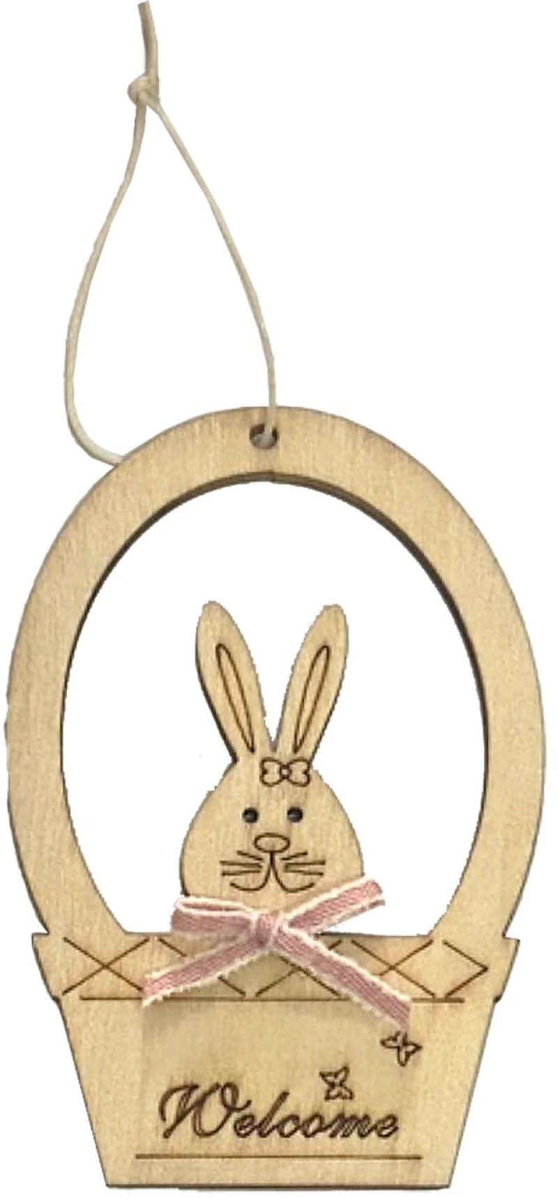 ΣΤΟΛΙΔΙ ΚΡΕΜΑΣΤΟ ΚΑΛΑΘΙ ΜΕ ΛΑΓΟ 10x6,5cm Bunny's 931987