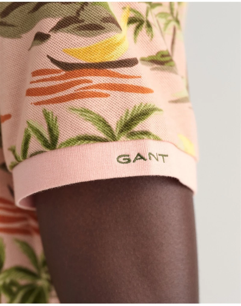 POLO GANT Hawaiian Print 3623-65846736, Χρώμα LIGHT ORANGE