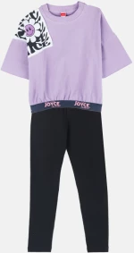 Σετ κολάν εποχιακό κορίτσι "Joyce fashion" λιλά (Λιλά)