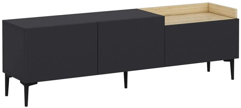 Έπιπλο Τηλεόρασης Mia 382NRC1122 160x37x48cm Anthracite