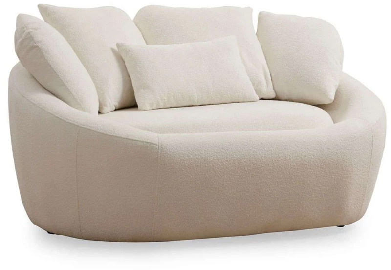 Καναπές Διθέσιος Midye 560ARE1890 155x120x67cm Cream