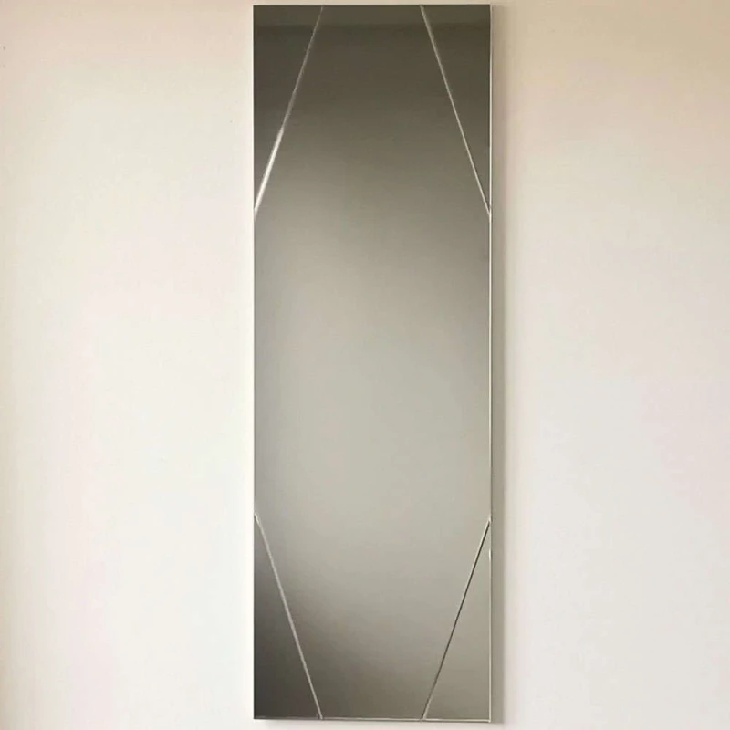 Καθρέπτης Τοίχου 552NOS2193 35x105cm Silver Aberto Design Mdf,Γυαλί