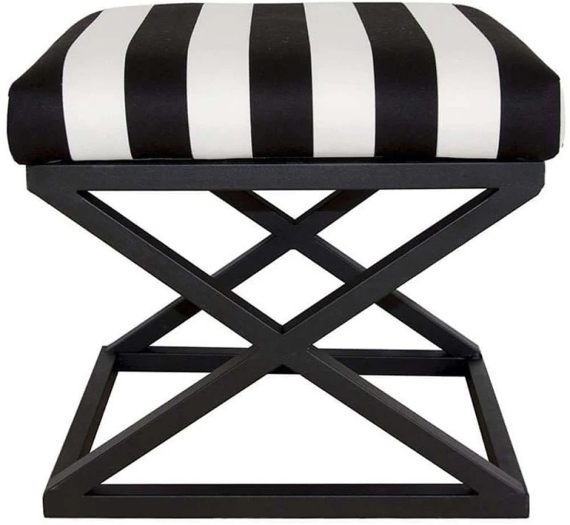 Σκαμπό Capraz Babyface 383EVN1209 50x40x42cm Black-White