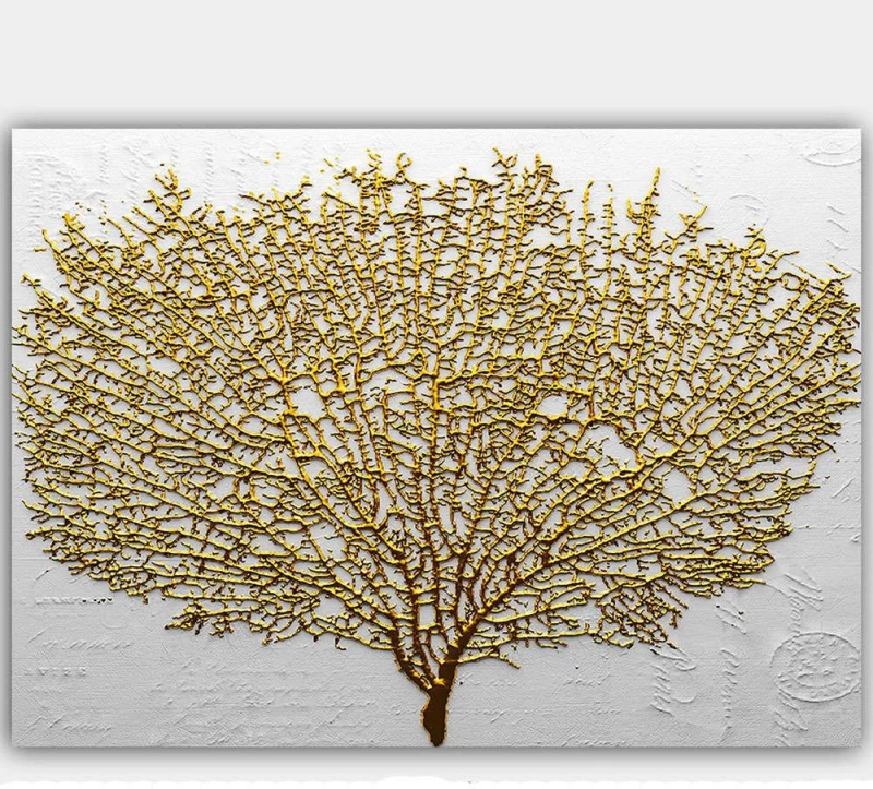 Πίνακας Καμβάς 441HPE2698 100x70cm White-Gold Wallity Οριζόντιοι Ξύλο,Καμβάς