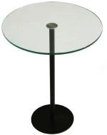 Τραπεζάκι Βοηθητικό Social 552NOS1434 40x40x50cm Black-Clear