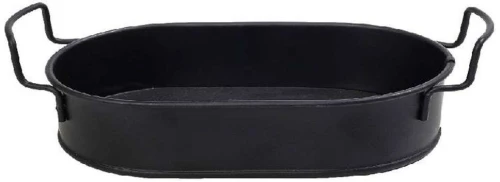 Δίσκος Σερβιρίσματος Οβάλ TEM105 36x18,5x5cm Black Espiel Μέταλλο