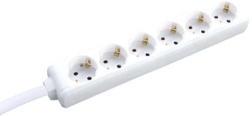Πολύπριζο Ασφαλείας 6 Θέσεων BMS20C65 Καλώδιο 5m White Aca