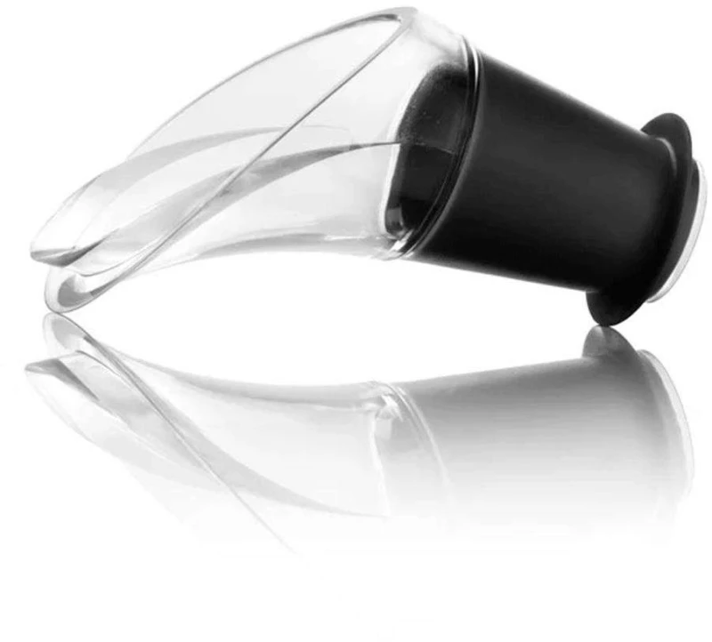 Πώμα Ροής Crystal (Σετ 2Τμχ) 18540612 Clear-Black Vacuvin Πλαστικό
