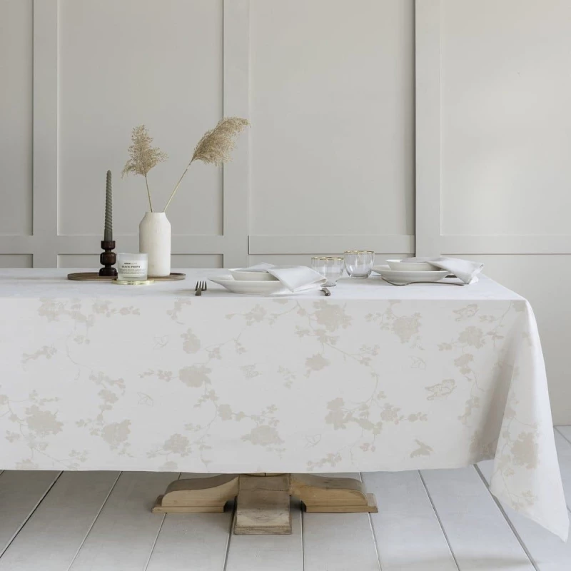 Τραπεζομάντηλο Kalia Beige Nima 165X310 Βαμβάκι-Πολυέστερ