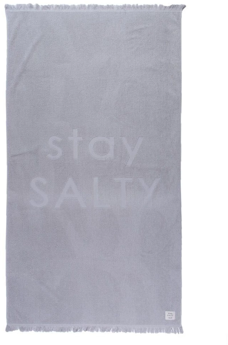 Πετσέτα Θαλάσσης Stay Salty Silver Nef-Nef Θαλάσσης 90x170cm 100% Βαμβάκι