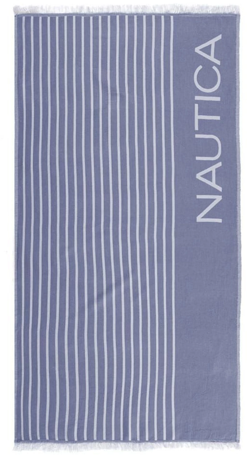 Πετσέτα Θαλάσσης Nau Stripe Denim Nef-Nef Θαλάσσης 90x170cm 100% Βαμβάκι