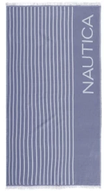 Πετσέτα Θαλάσσης Nau Stripe Denim Nef-Nef Θαλάσσης 90x170cm 100% Βαμβάκι