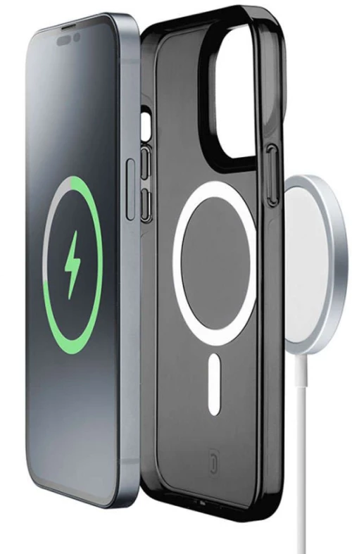 Μαγνητική Θήκη Back Cover Magsafe Για iPhone 15 Pro GLOSSMAGIPH15PROK Black Cellular Line