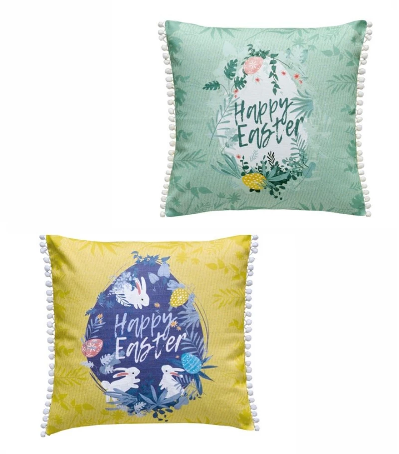 Μαξιλαροθήκη Διακοσμητική Easter 24 04 Multi Kentia 50X50 50x50cm Βαμβάκι-Πολυέστερ